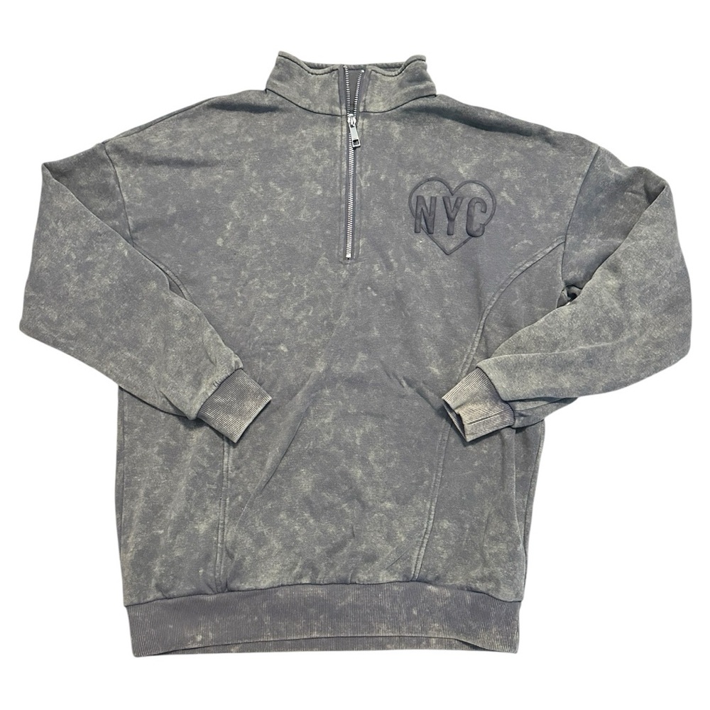 Gray Half-Zip Sweatshirt
